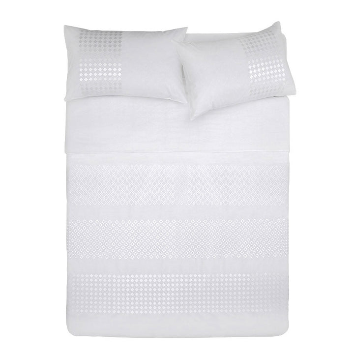 Anderson White Quilt Cover Set | Queen Bed