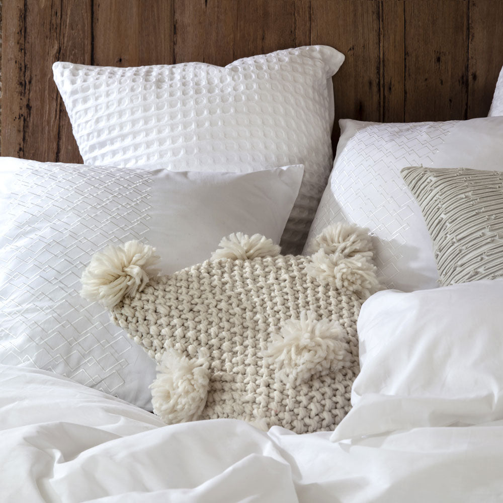 Anderson White Quilt Cover Set | Queen Bed