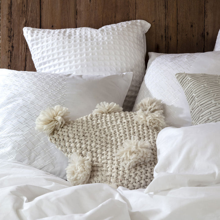 Anderson White Quilt Cover Set | Queen Bed