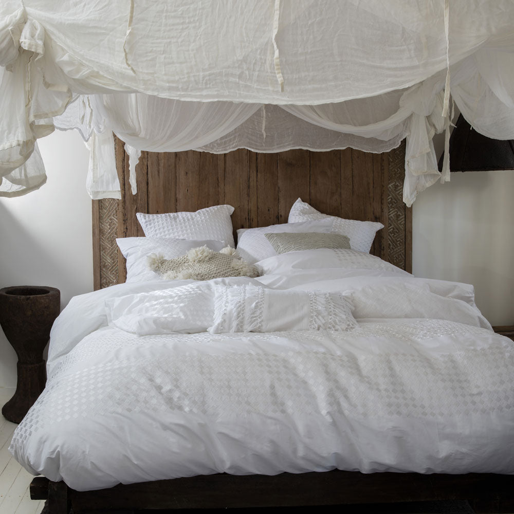 Anderson White Quilt Cover Set | Queen Bed