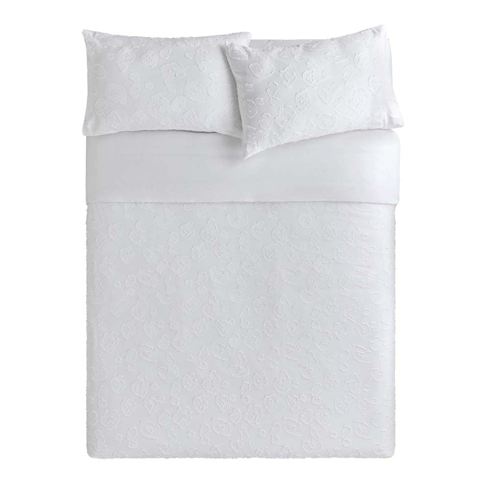 Perry White Quilt Cover Set | Queen Bed