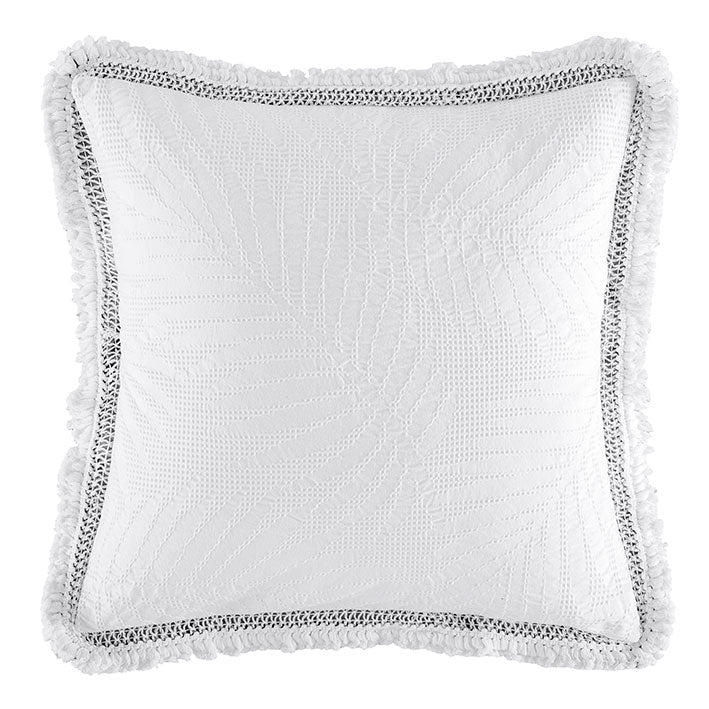 Terrell White European Pillowcase