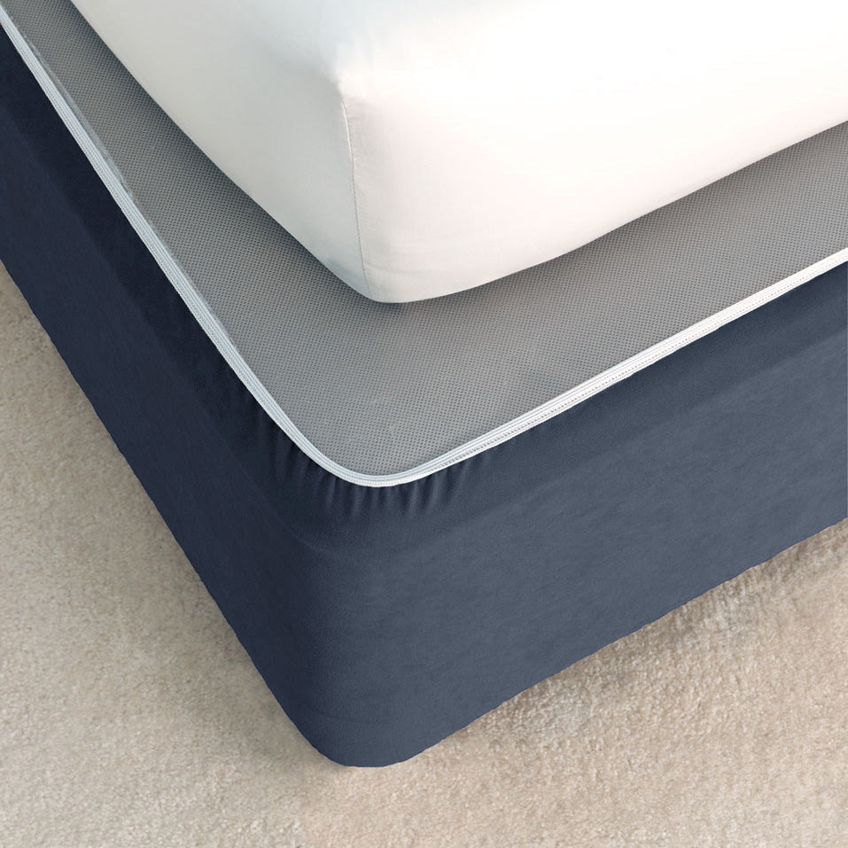 Navy Bedwrap Valance | Queen Bed