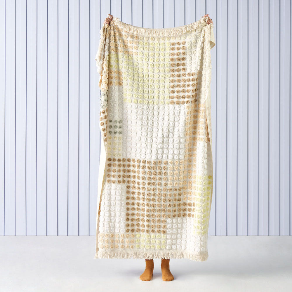 Linen House Mckenzie Vanilla Throw | My Linen