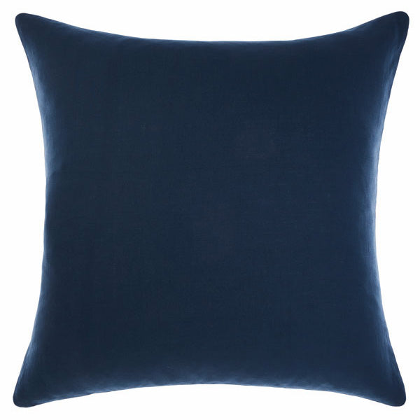 Nimes Navy Linen European Pillowcase