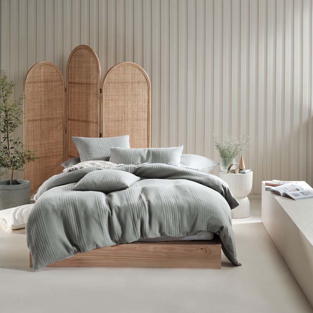 Osmond Smoke Quilt Cover Set | Single Bed