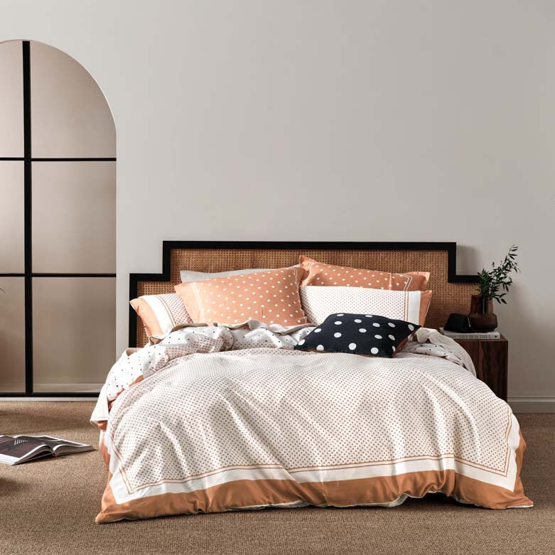 Vivienne Brandy Quilt Cover Set | Queen Bed