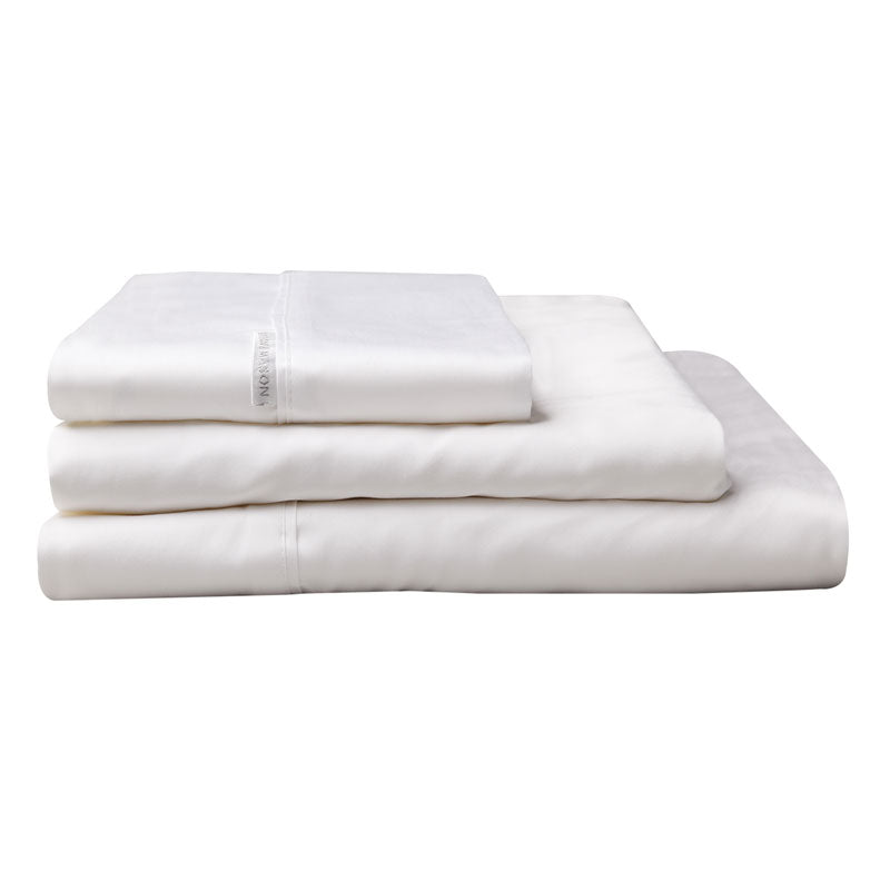 100% Egyptian Cotton Sateen Sheet Set 400TC White | King 50cm Bed