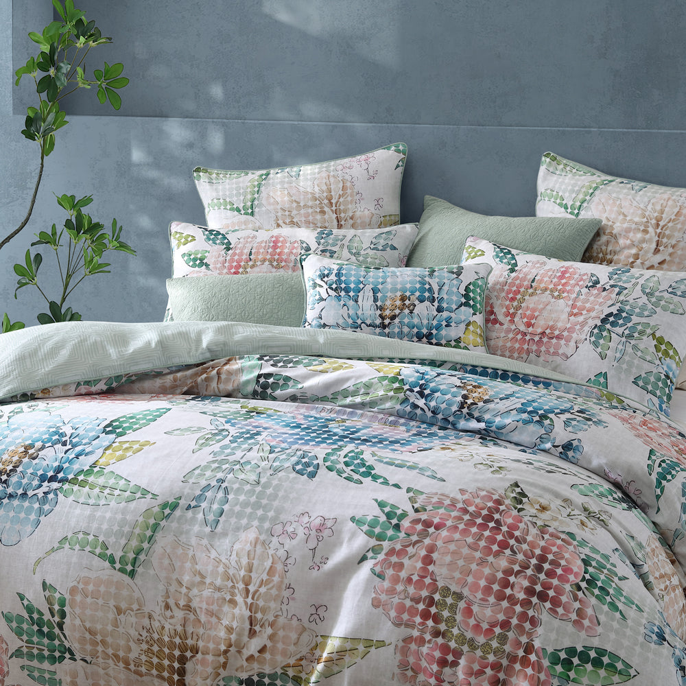 Logan and Mason Aubrie Quilt Cover Set Closeup | My Linen