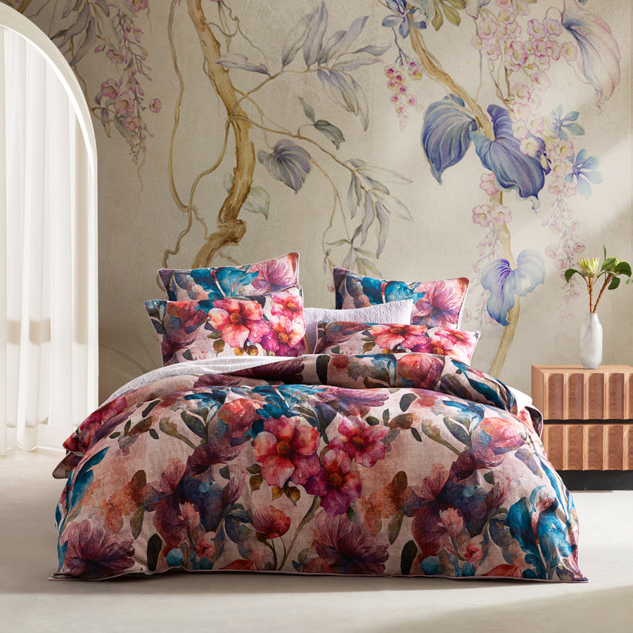 Logan and Mason Berrimah Blush Quilt Cover Set | My Linen