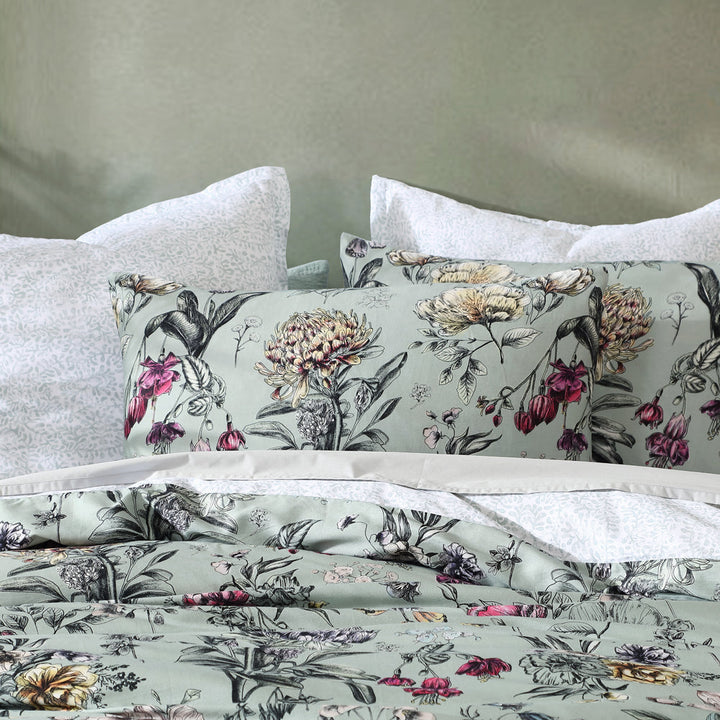 Botanical Coast Sage Quilt Cover Set | Super King