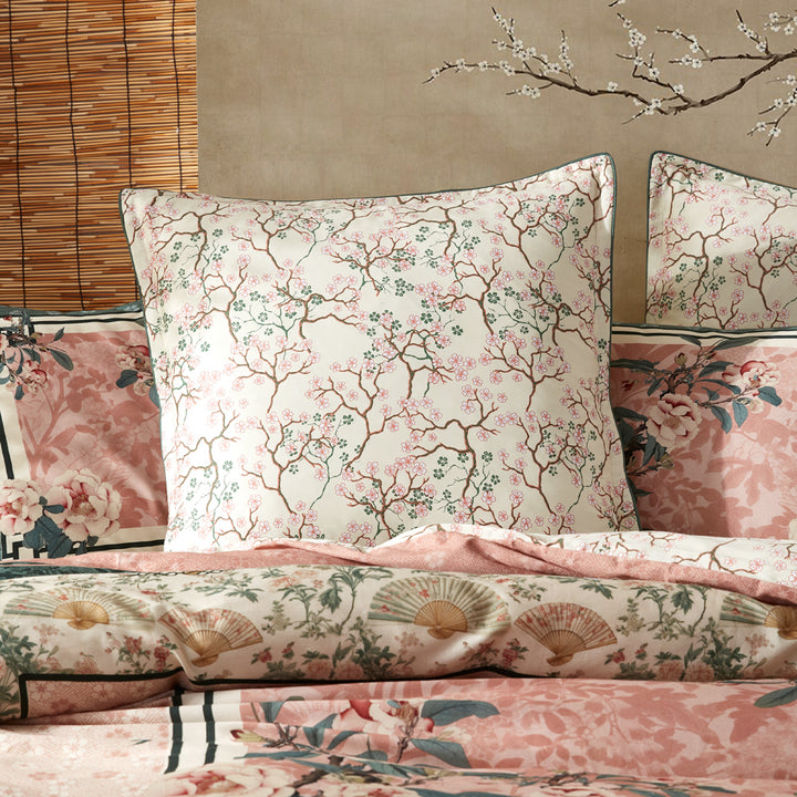 Logan and Mason Camelia Blush European Pillowcase Lifestyle | My Linen