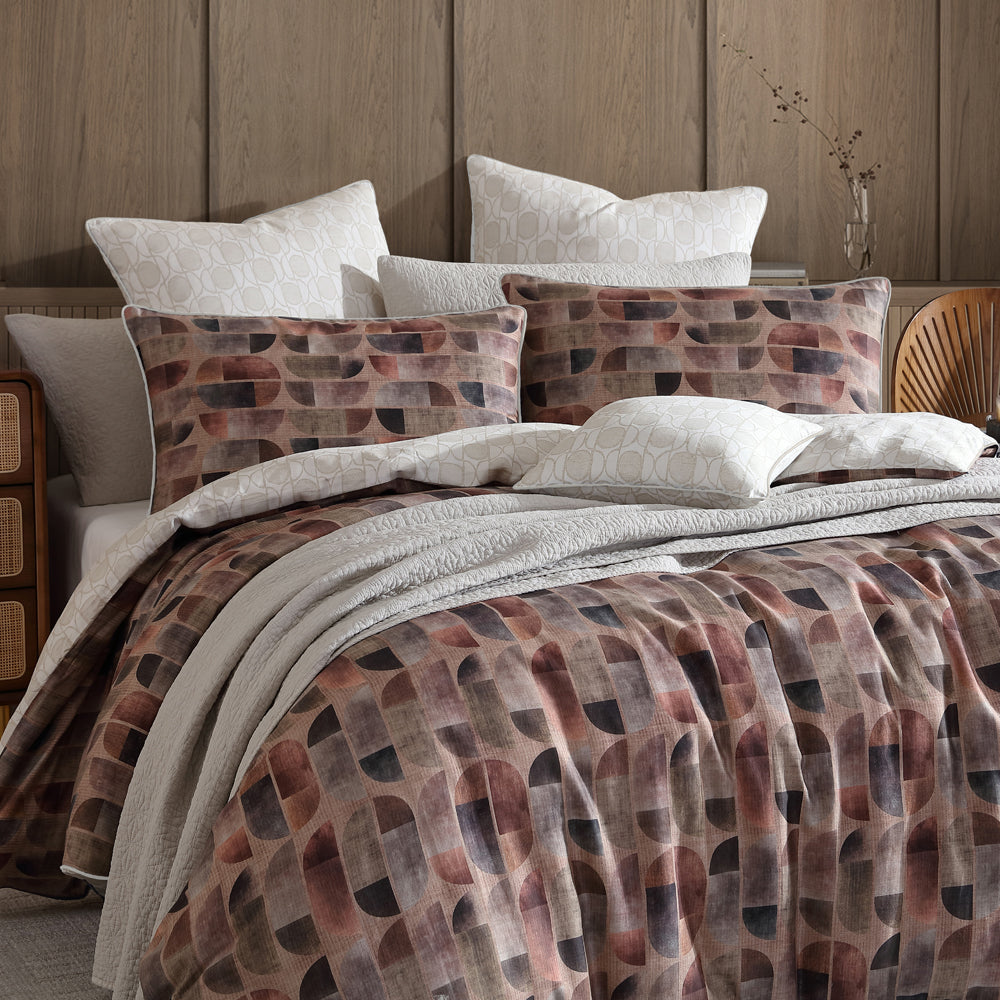 Logan and Mason Fletcher Quilt Cover Set Closeup | My Linen