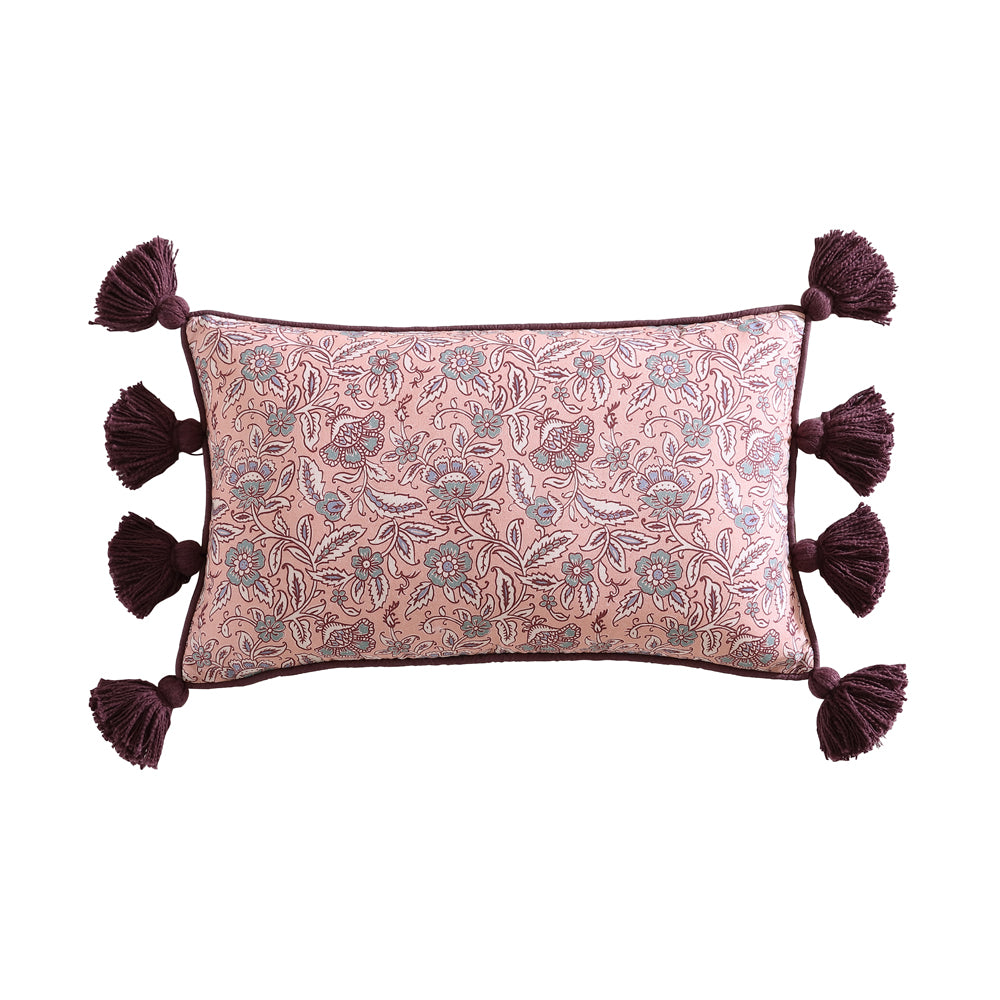 Logan and Mason Jessa Blush Long Filled Cushion | My Linen