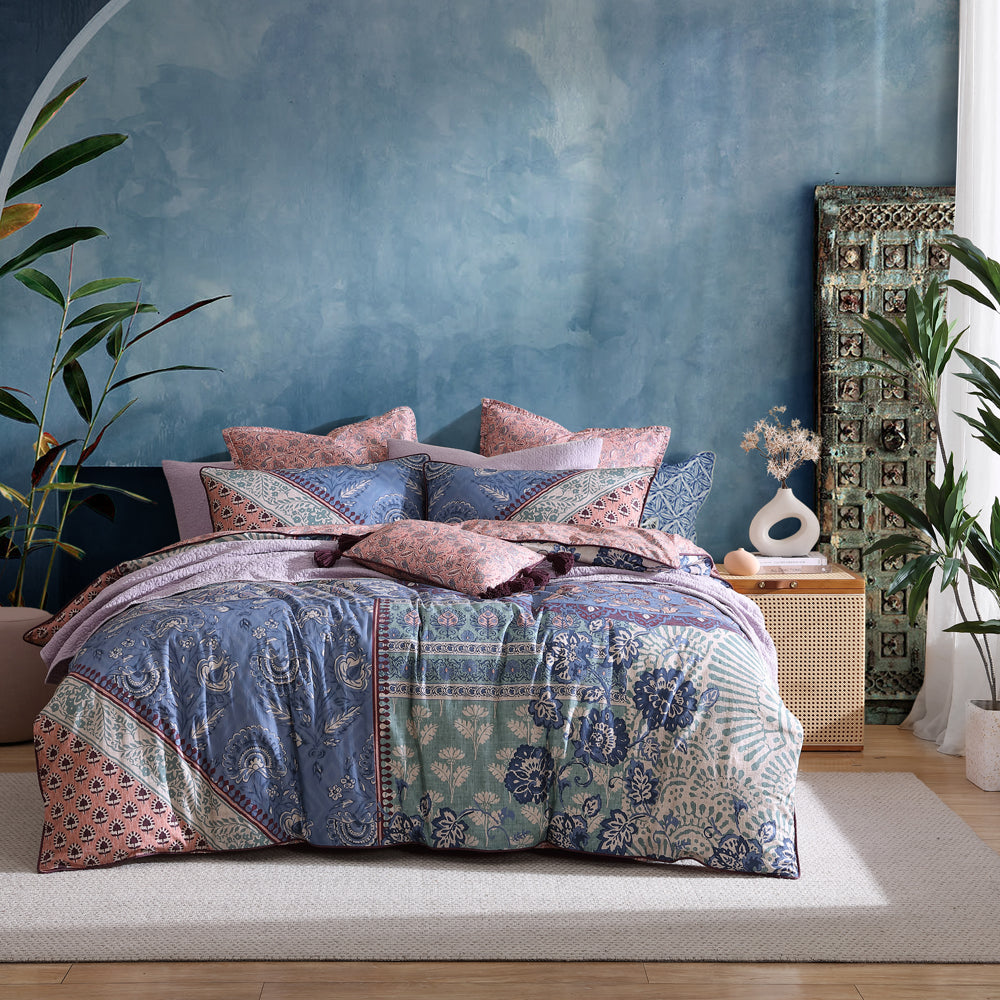 Logan and Mason Jessa Blush Quilt Cover Set | My Linen