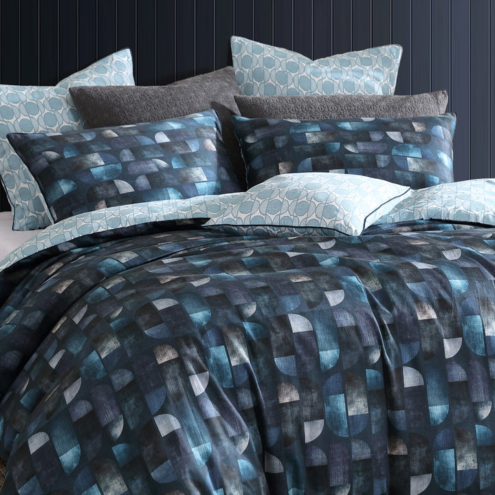 Logan and Mason Keanu Quilt Cover Set Closeup | My Linen