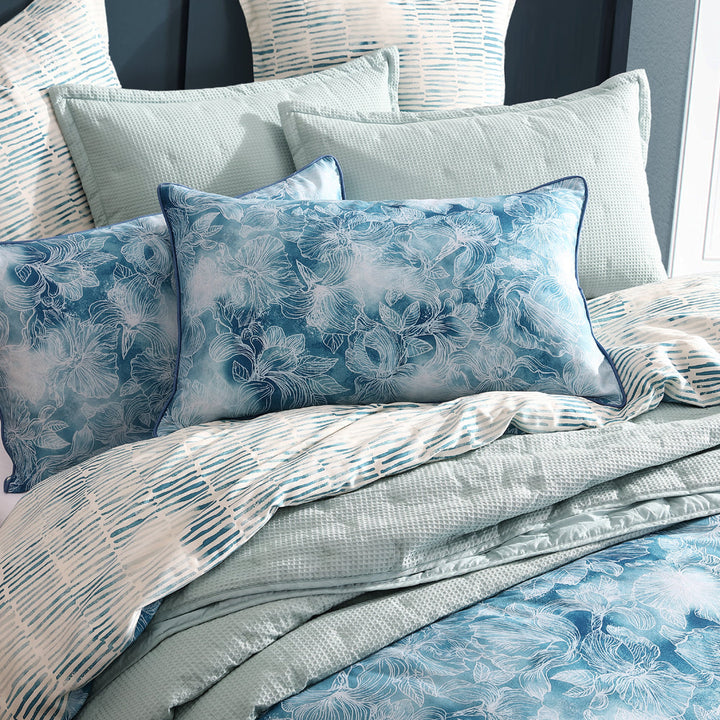 Kiama Blue Quilt Cover Set | King Bed