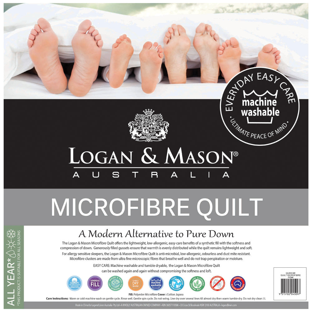 Microfibre Quilt / Doona 350GSM | Single Bed