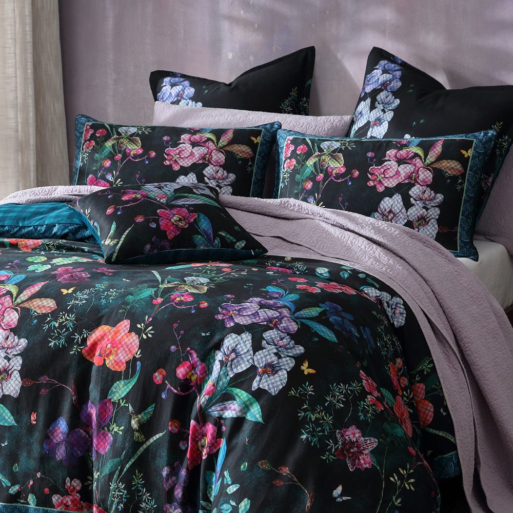 Logan and Mason Sassafras Quilt Cover Set Closeup | My Linen