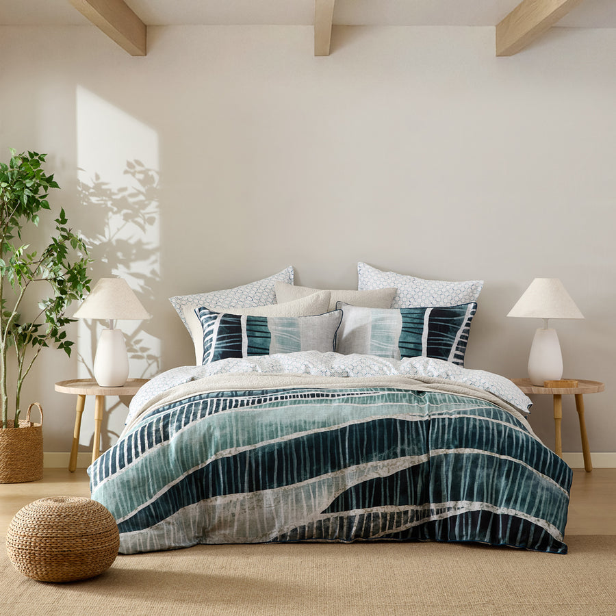 Logan and Mason Seahaven Teal Quilt Cover Set | My Linen