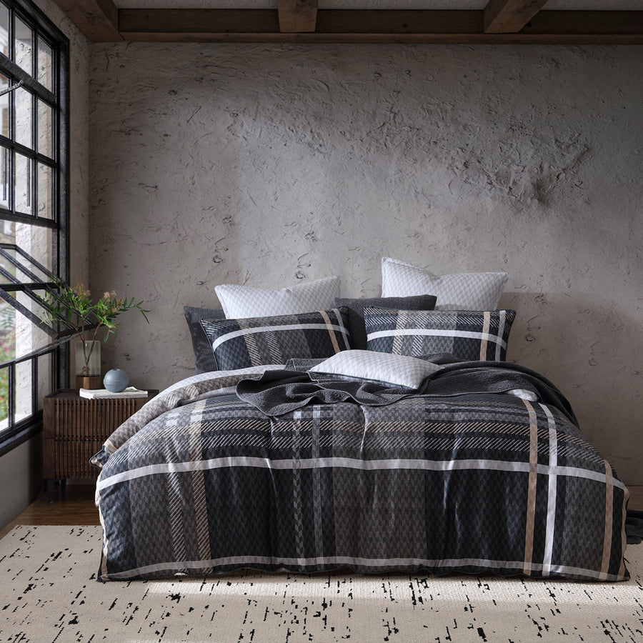 Logan and Mason Yarmouth Grey Quilt Cover Set | My Linen