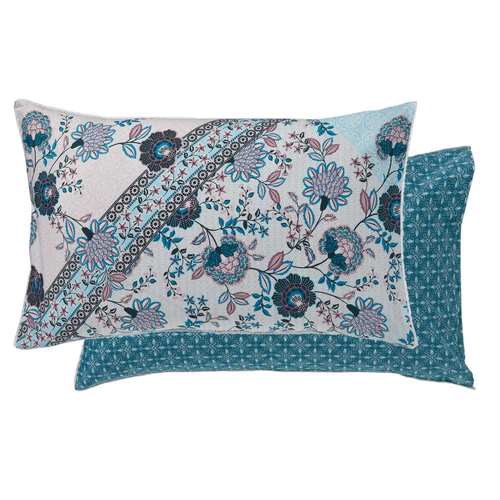 Zali Teal Quilt Cover Set | Queen Bed