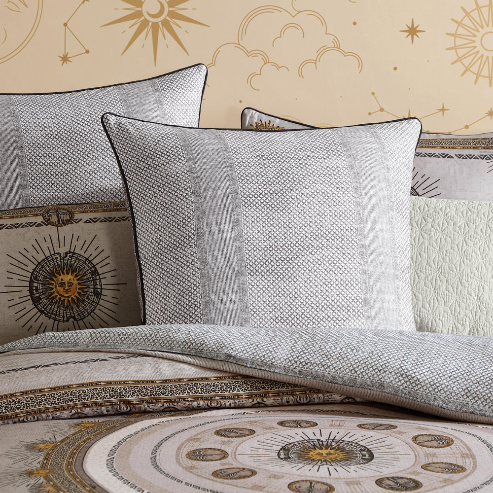 Logan and Mason Zepher Stone European Pillowcase Lifestyle | My Linen