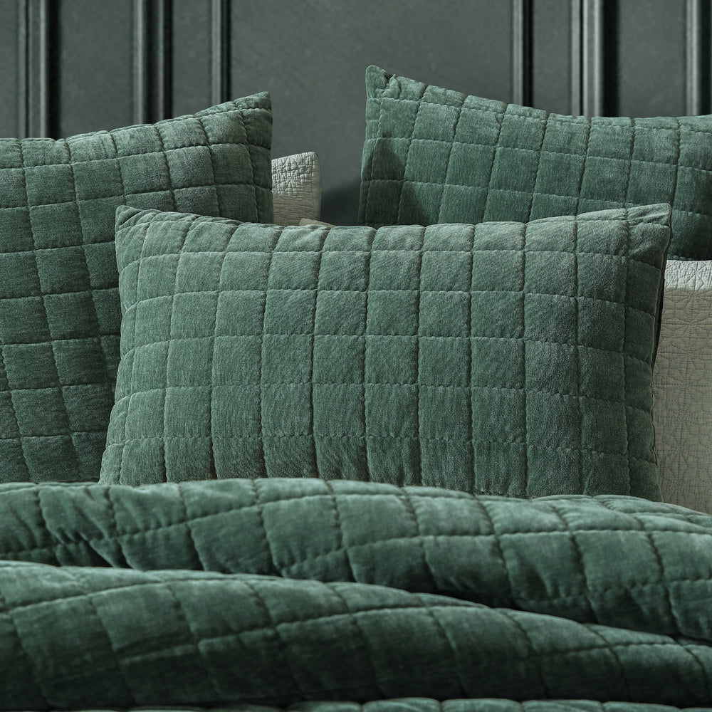 Platinum Logan and Mason Apollo Cilantro Quilt Cover Set Standard | My Linen