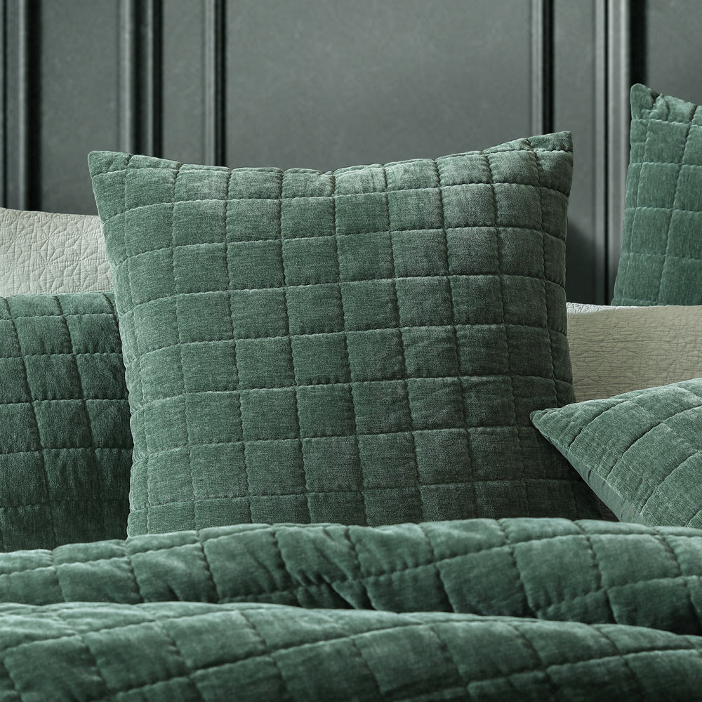 Platinum Logan and Mason Apollo Cilantro Quilt Cover Set European | My Linen