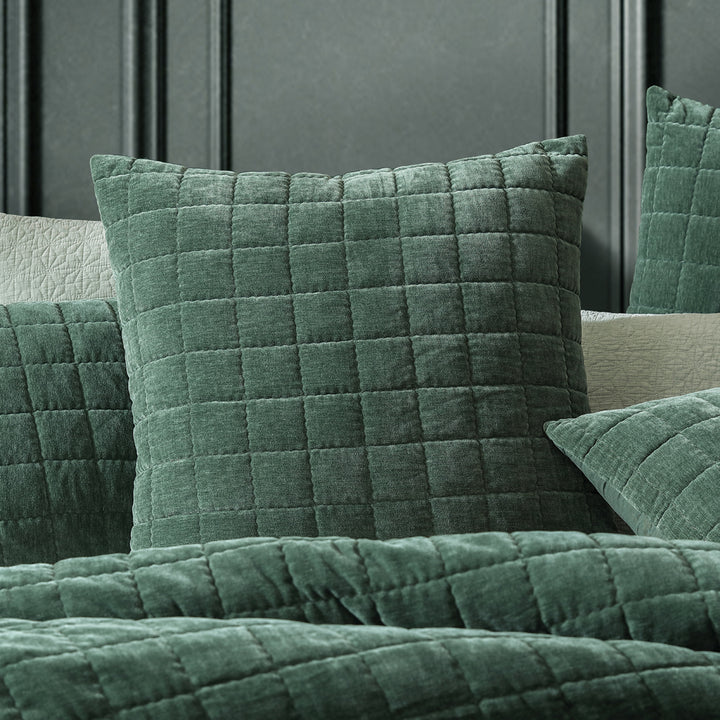 Platinum Logan and Mason Apollo Cilantro Quilt Cover Set European | My Linen