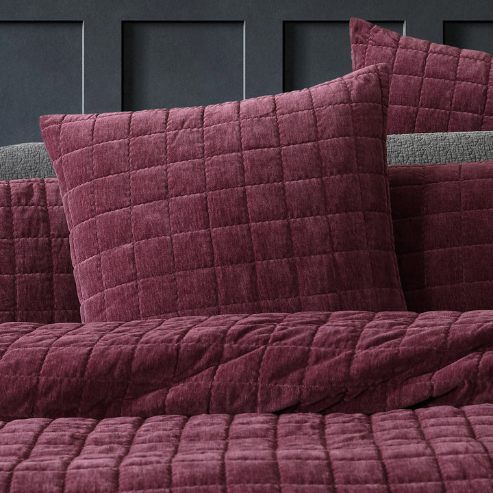 Platinum Logan and Mason Apollo Plum European Pillowcase Lifestyle | My Linen