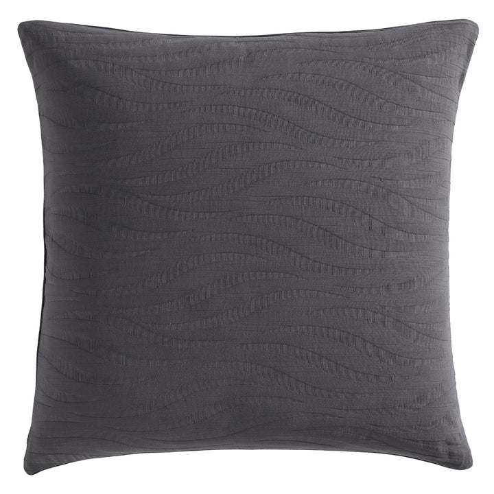 Platinum Logan and Mason Ariel Charcoal European Pillowcase | My Linen