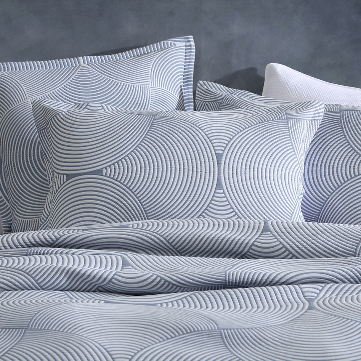Platinum Logan and Mason Arlo Slate Quilt Cover Set Standard | My Linen