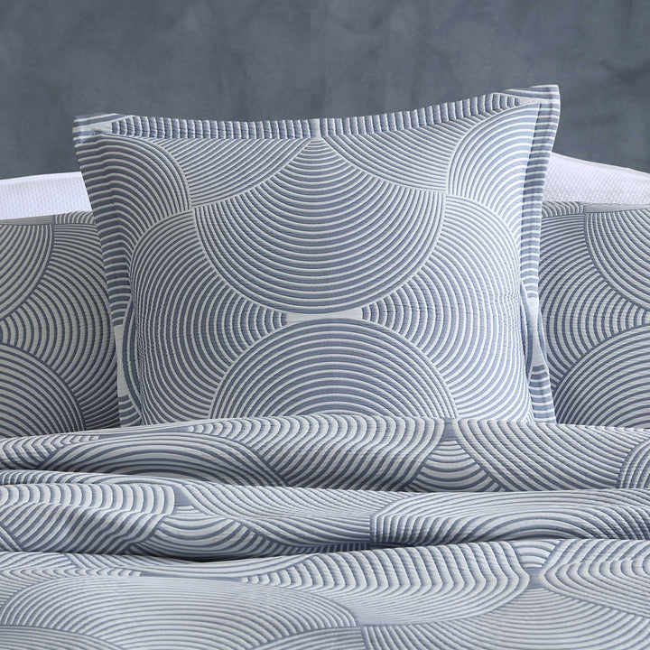 Platinum Logan and Mason Arlo Slate Quilt Cover Set European | My Linen