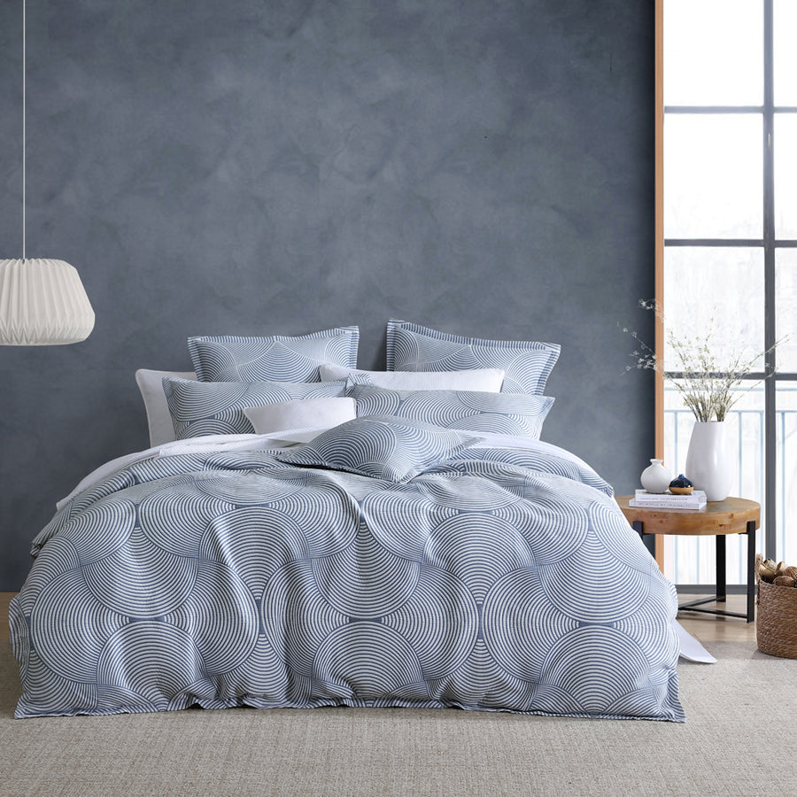 Platinum Logan and Mason Arlo Slate Quilt Cover Set | My Linen