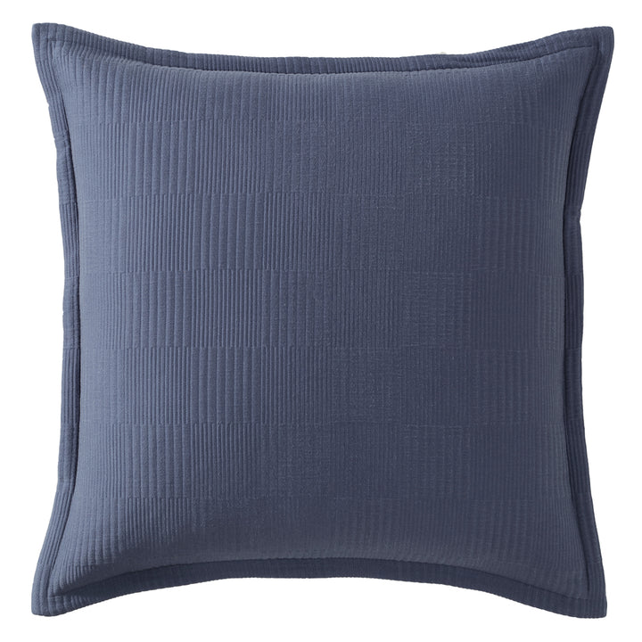 Platinum Logan and Mason Caspian Indigo European Pillowcase | My Linen