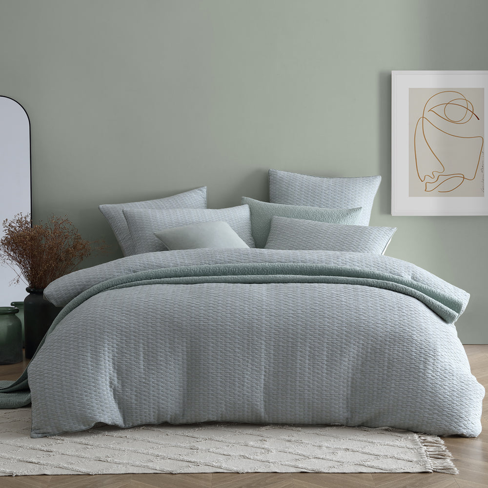 Frankie Sage Quilt Cover Set | Super King