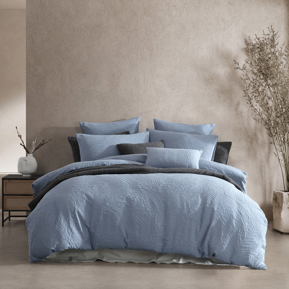 Platinum Logan and Mason Kaia Slate Quilt Cover Set | My Linen