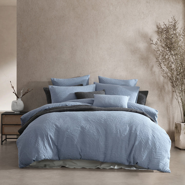 Platinum Logan and Mason Kaia Slate Quilt Cover Set | My Linen