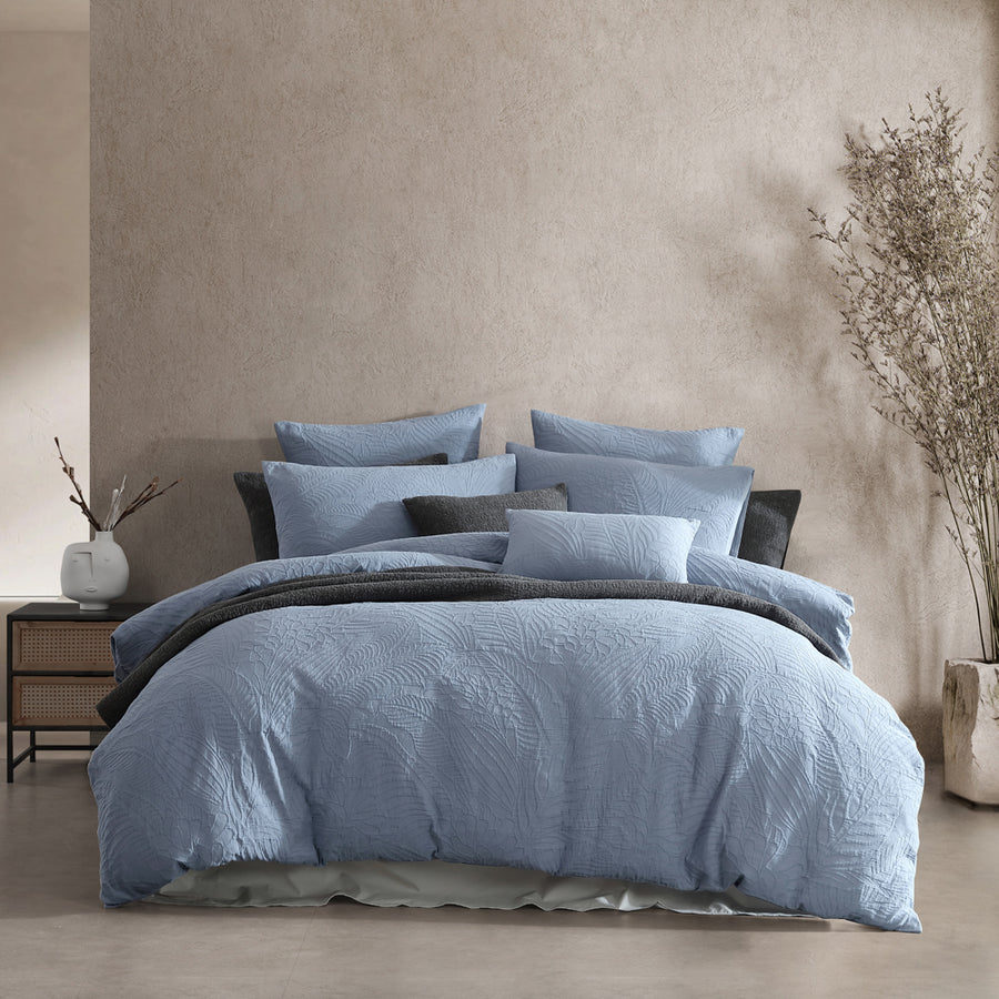 Platinum Logan and Mason Kaia Slate Quilt Cover Set | My Linen