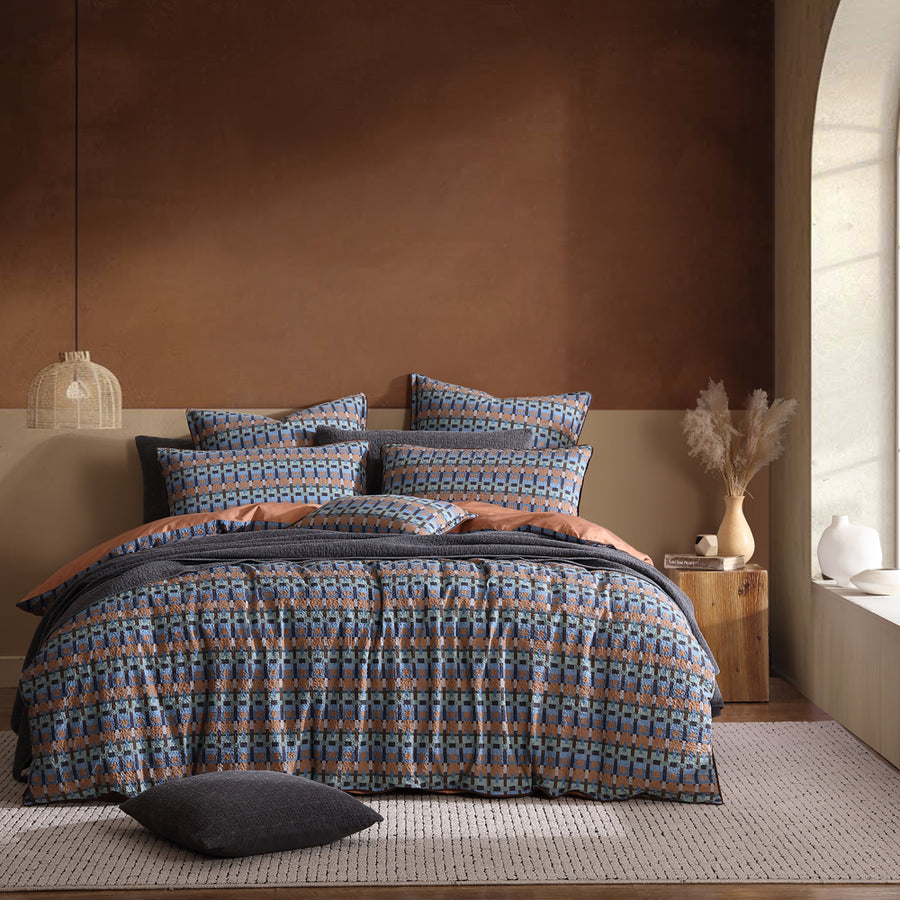 Platinum Logan and Mason Kassia Multi Quilt Cover Set | My Linen