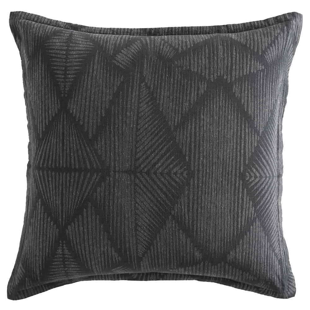 Platinum Logan and Mason Kenya Charcoal European Pillowcase | My Linen