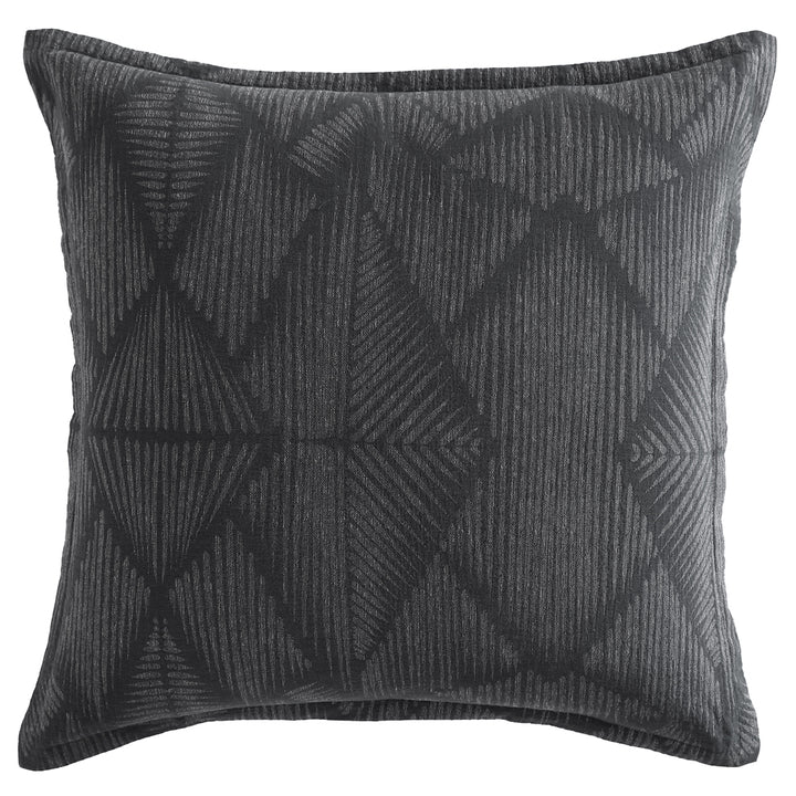 Platinum Logan and Mason Kenya Charcoal European Pillowcase | My Linen