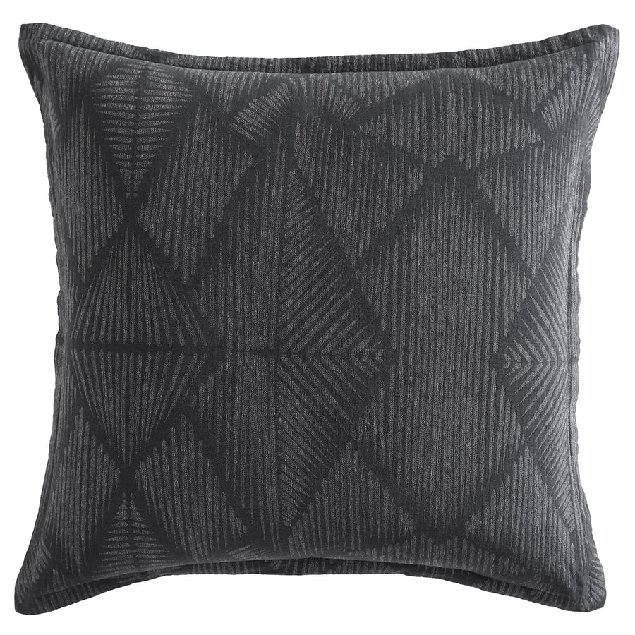Platinum Logan and Mason Kenya Charcoal European Pillowcase | My Linen