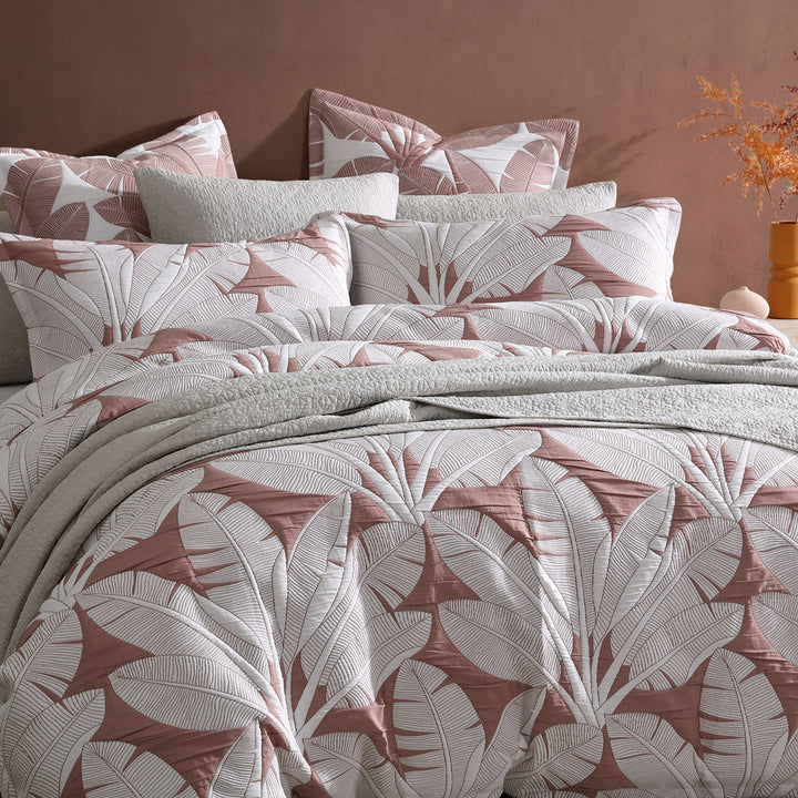 Platinum Logan and Mason Lagos Aragon Quilt Cover Set Closeup | My Linen