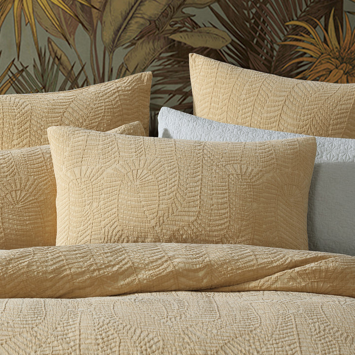 Platinum Logan and Mason Navajo Mustard Quilt Cover Set Detail | My Linen