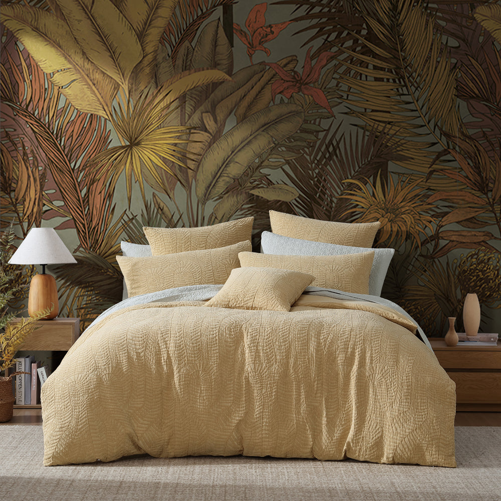 Platinum Logan and Mason Navajo Mustard Quilt Cover Set | My Linen