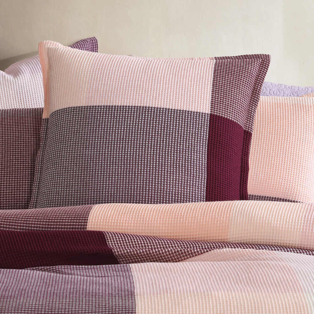 Platinum Logan and Mason Sadie Blush Quilt Cover Set European | My Linen