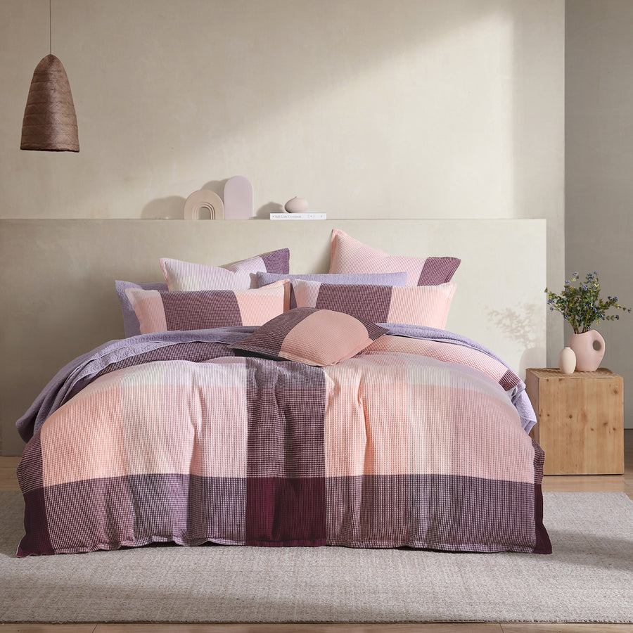 Platinum Logan and Mason Sadie Blush Quilt Cover Set | My Linen