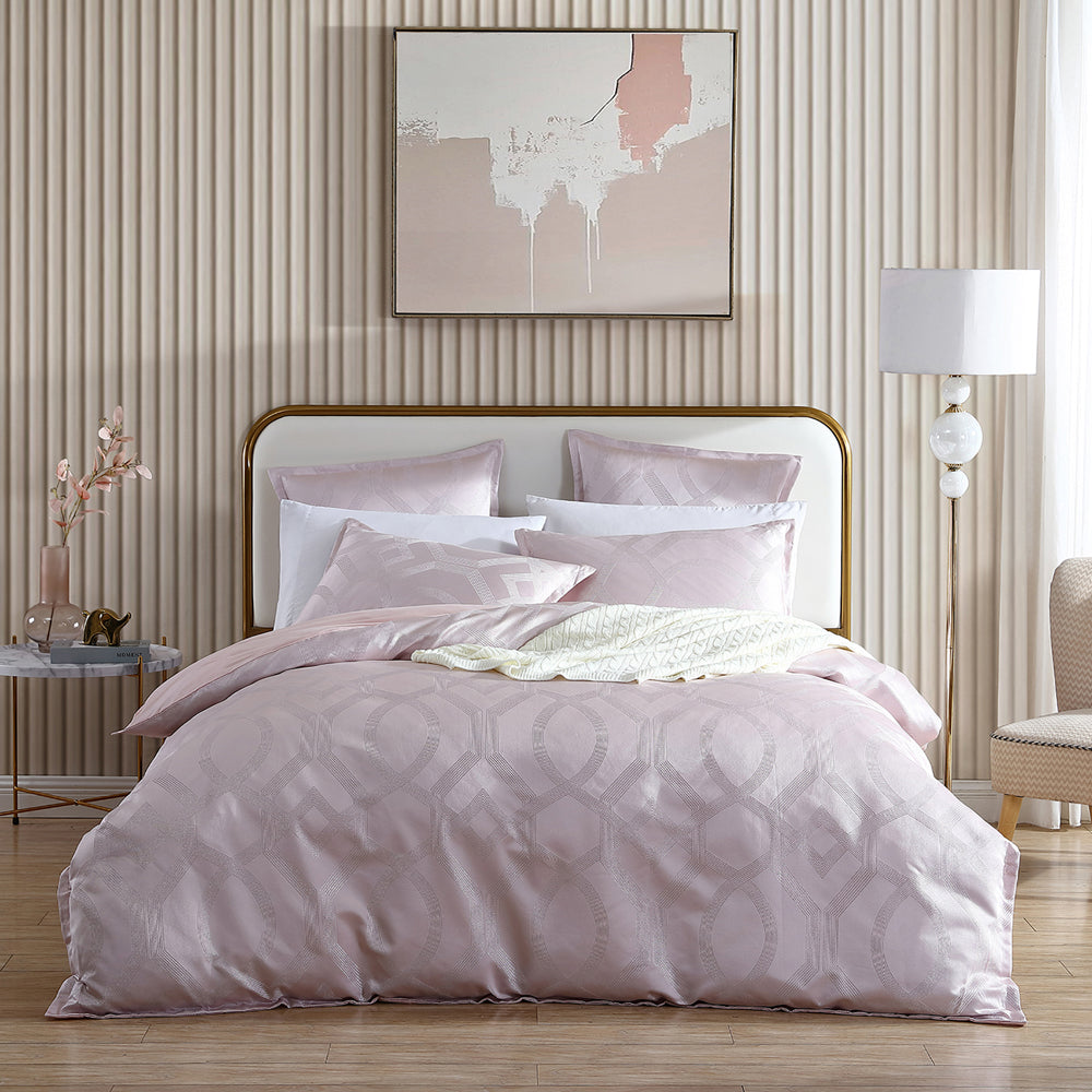 Seville Blush Quilt Cover Set | Queen Bed